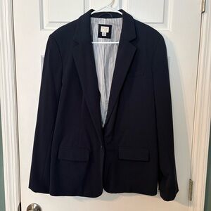 a new day Women's Navy Blazer Size 16 with Pin Stripe Lining